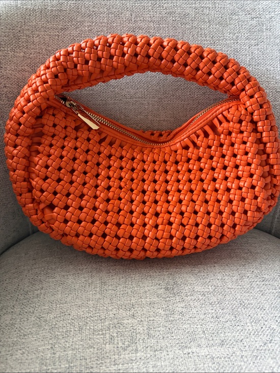 Sincerly Jules Handbags - Sincerly Jules Braided Orange Shoulder Bag